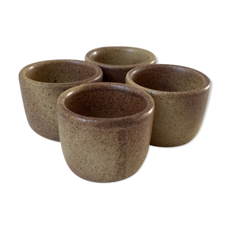 Lot de 4 coquetiers en grès