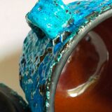 Covered ceramic pot fat-lava foam glaciers, enamels le cyclope, annecy