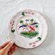 Assiette antique réalisée et peinte à la main du 18ème siècle