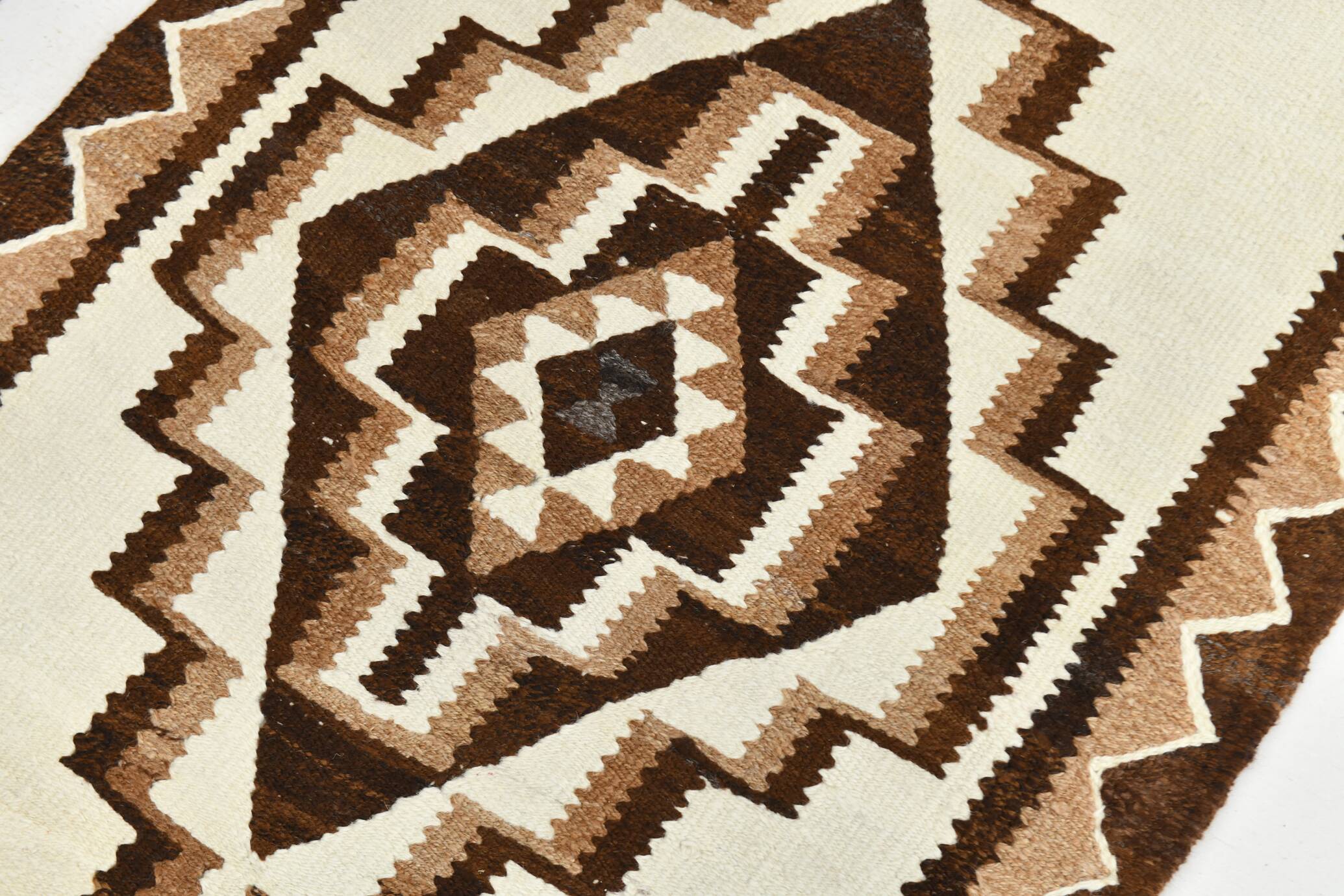 Tapis kilim vintage marron & beige