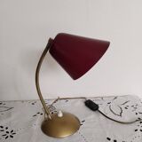 Burgundy cocotte lamp, table, flexible