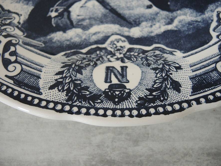 Old Napoléon Earthenware Dish Boch Frères Keramis