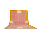 Handmade pink wool rug 2.4/1.6m Moroccan