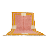 Handmade pink wool rug 2.4/1.6m Moroccan