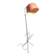 1950 floor lamp with ball head and magazine holders brass ball fasteners
