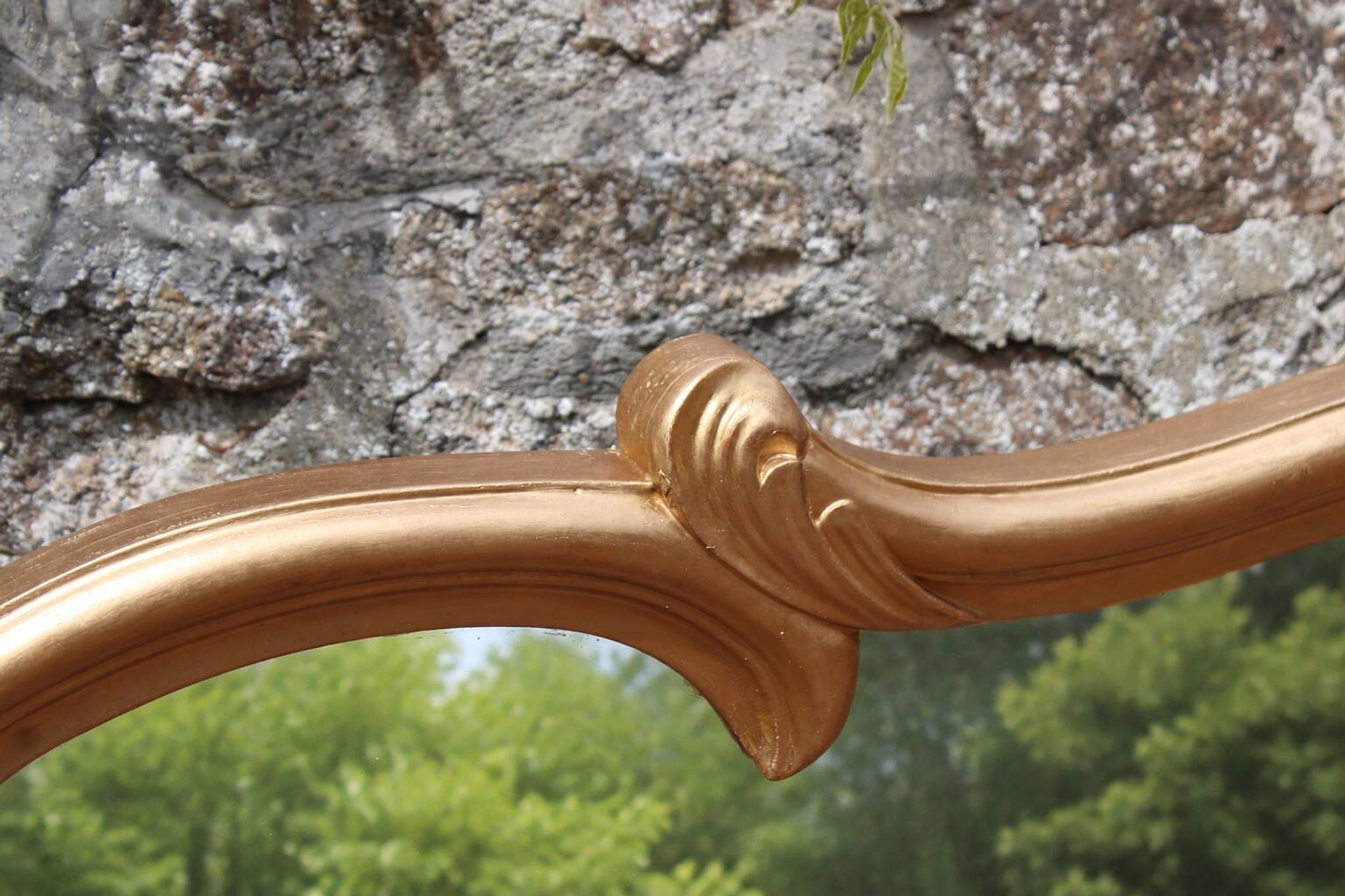 Large wall mirror with golden stucco mouldings – Louis XV Rococo style – 124