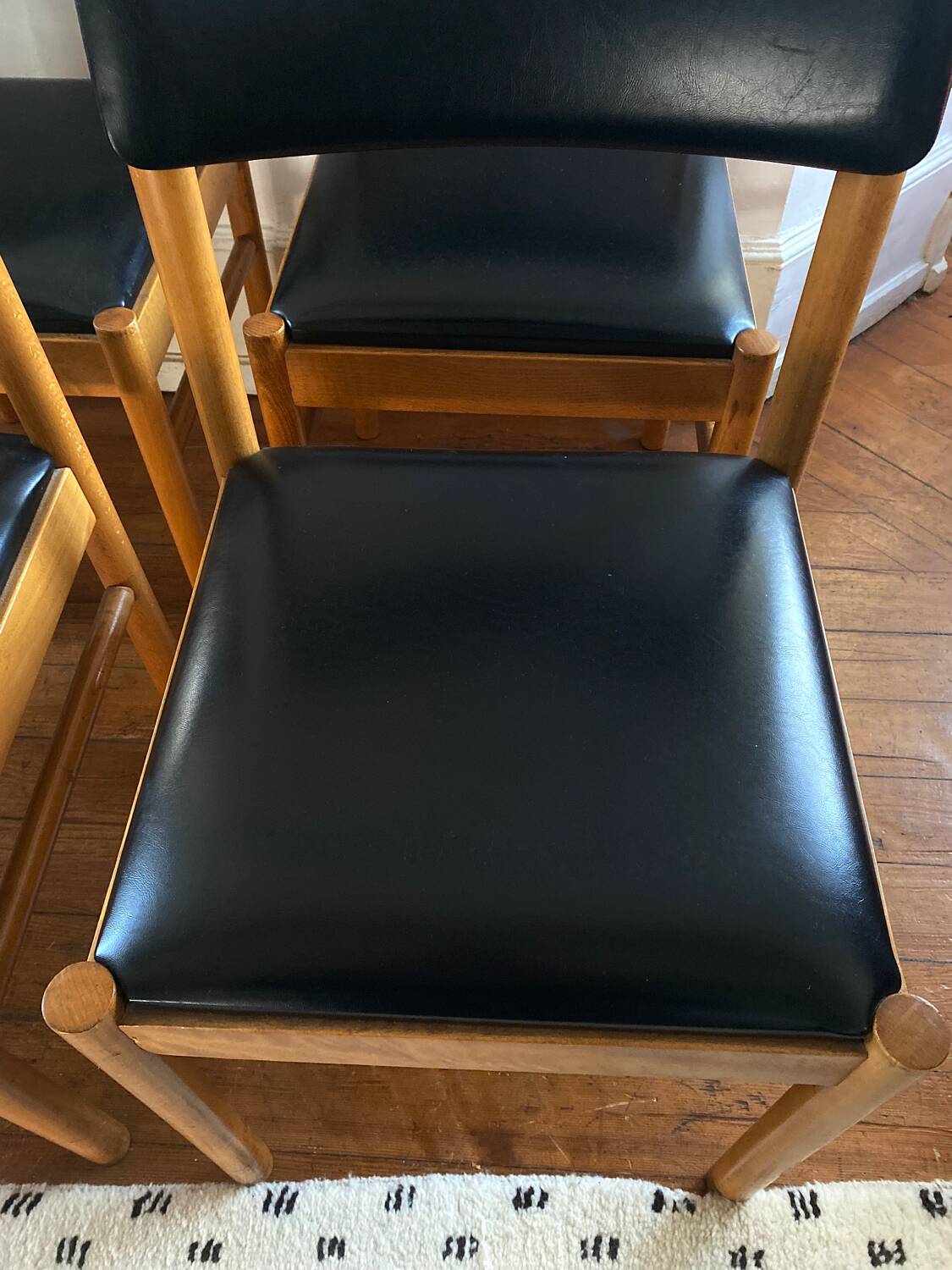 Set of six vintage Scandinavian chairs