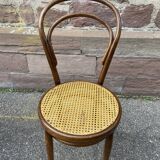 2 curved wood bistro chairs Fischel Thonet Nr 14
