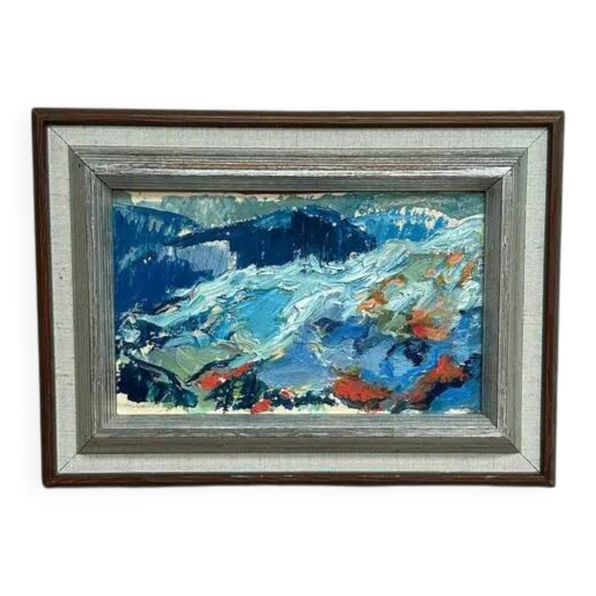 Oil on panel original Swedish - "Landscape" by Greta Liljeblad - Signed - vintage and framed - 30 × 22 cm (11.8" × 8.7")
