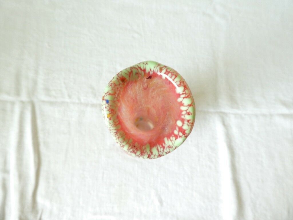 Soliflore vase in glass paste with speckled decor