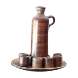 Signed stoneware liqueur service