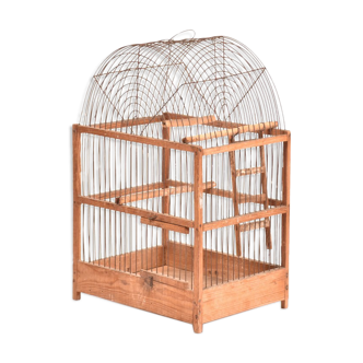 Old wooden birdcage