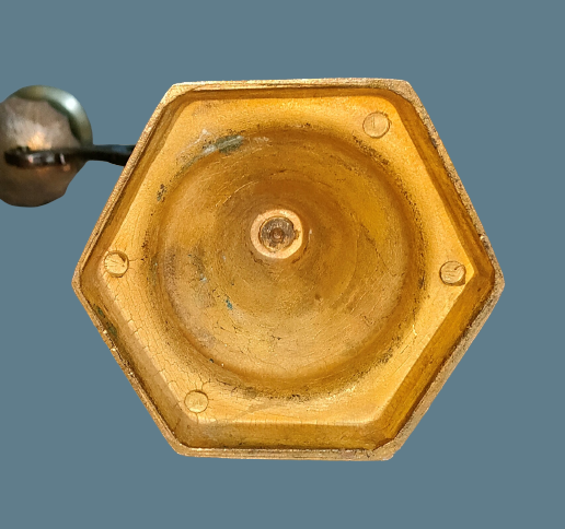 Pair of chandeliers three neo-classical fires - patinated bronze - 1950s - France