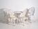 Art Nouveau garden table and chairs set (circa 1950). 5-piece set