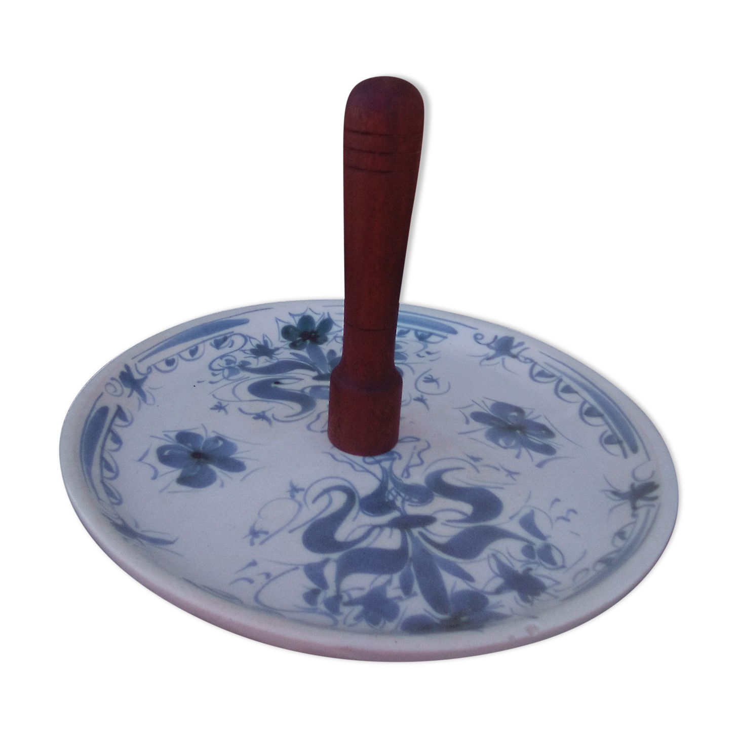 Cake tray in Quimper keraluc earthenware diam 27 cm