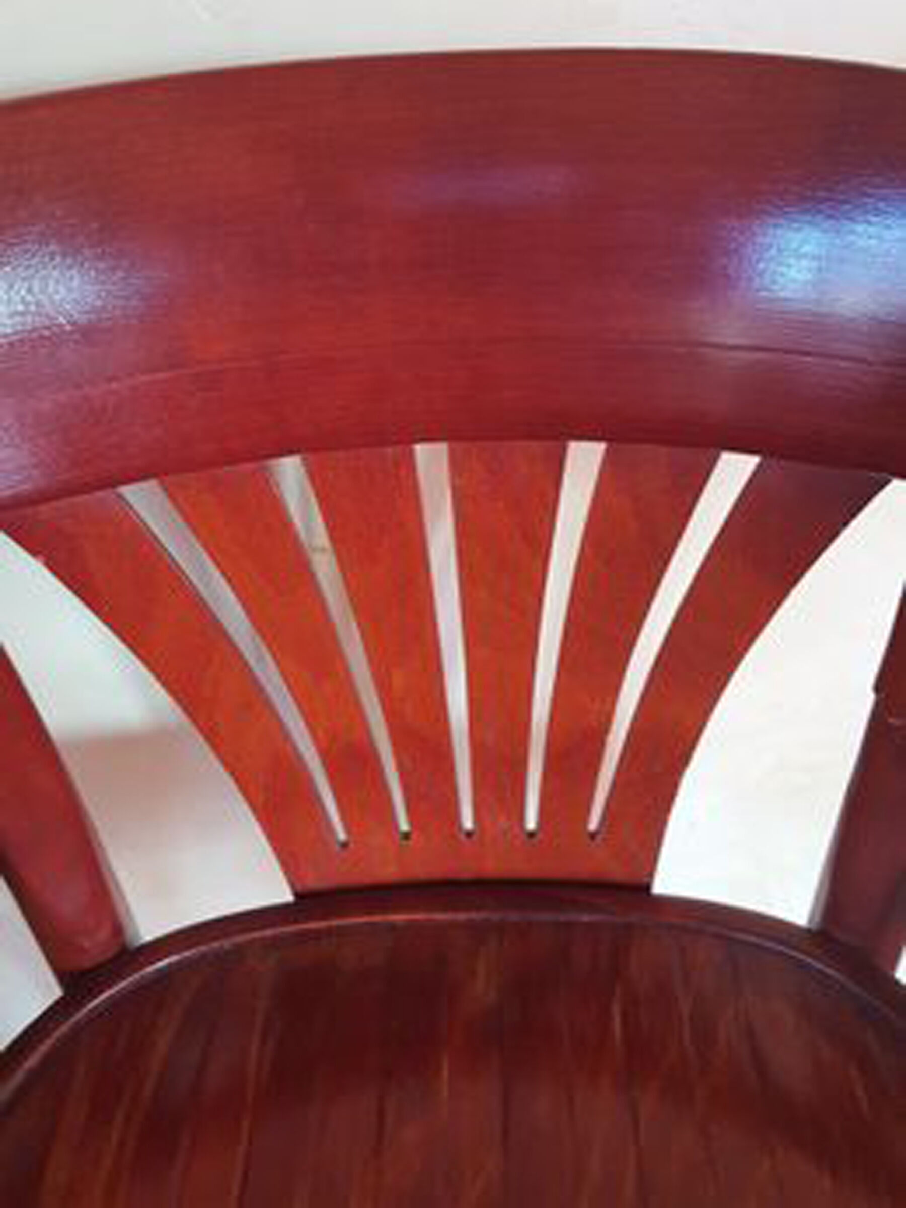 Set of 2 bar stools with backrest