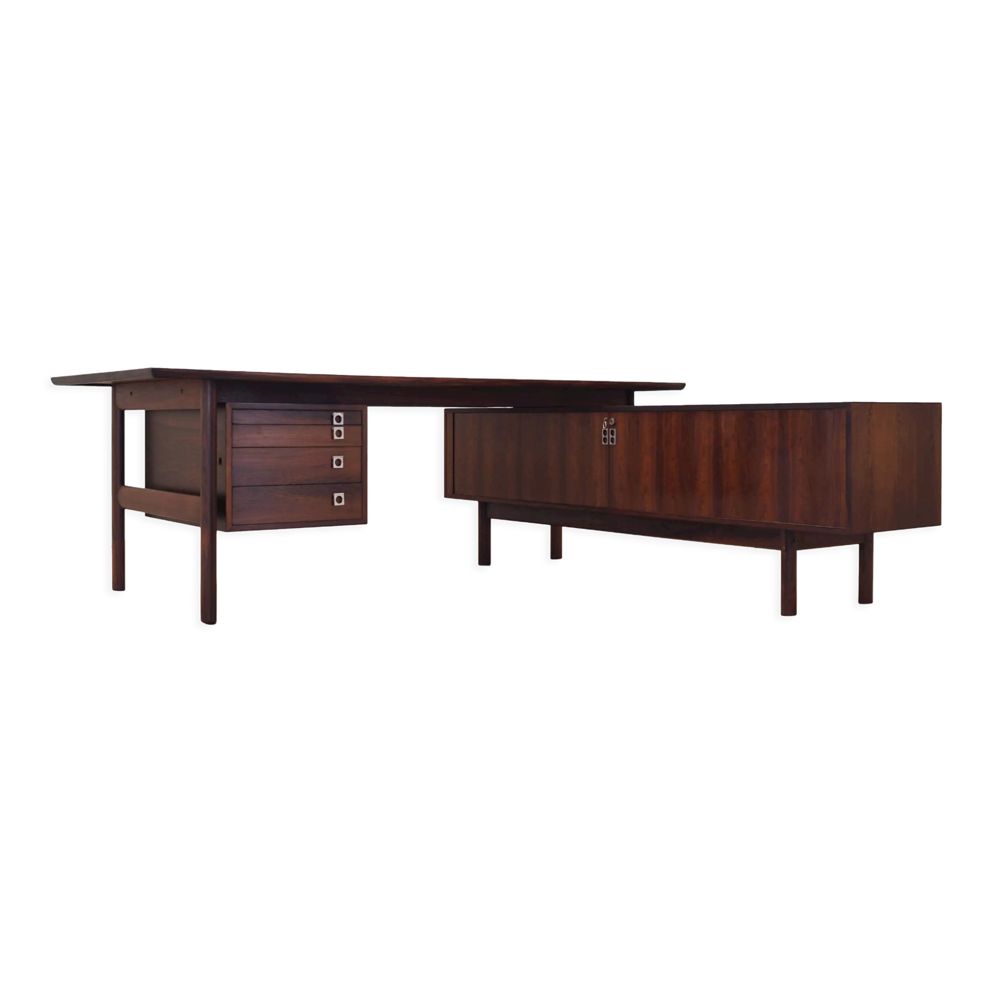 Rosewood desk by Arne Vodder, production Sibast 1960