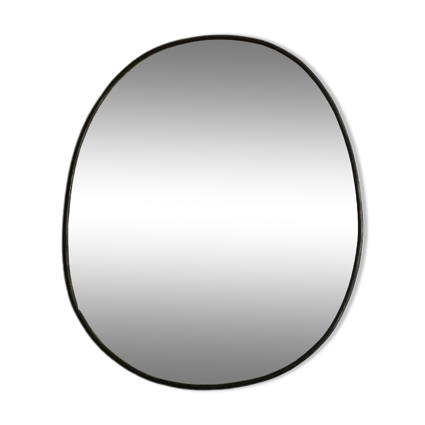Charcoal brass mirror 41 cm