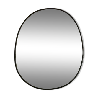 Charcoal brass mirror 41 cm