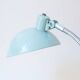 Grande lampe de bureau vintage en métal vert d'eau – Bras flexible chromé