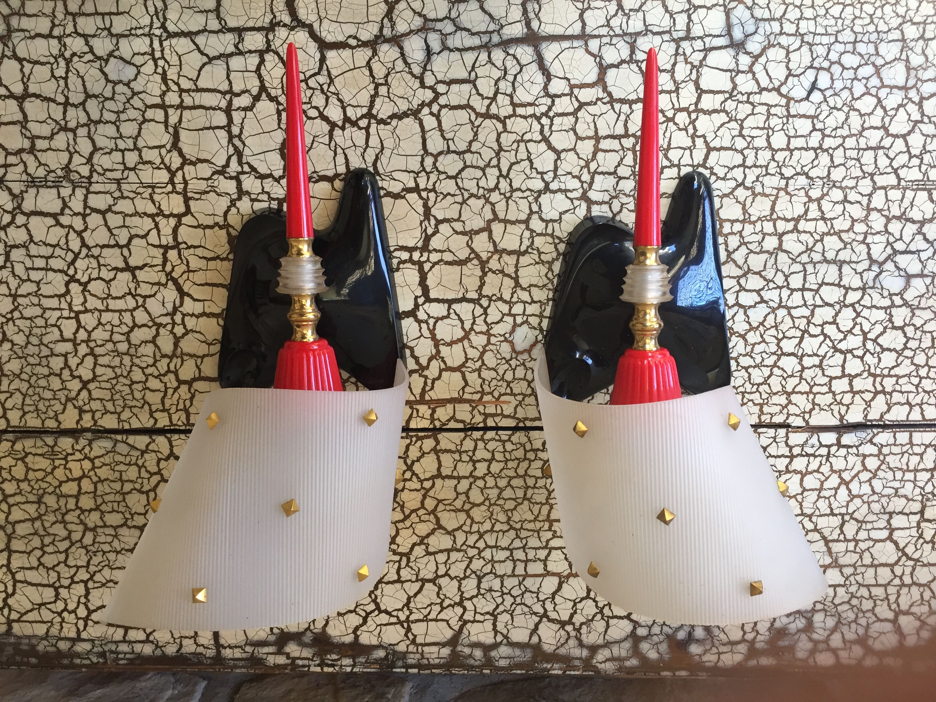 Paire d'appliques Rockabilly années 50