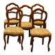 Set of 5 antique Louis-Philippe style chairs – 19th century