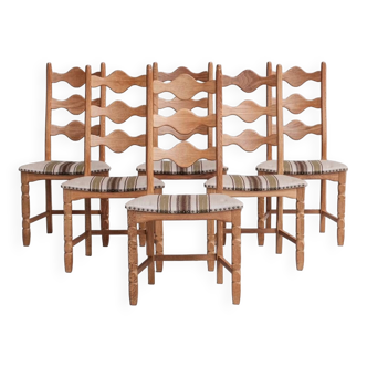 Set of Six Oak Henning Kjaernulf Danish Mid-Century Dining Chairs