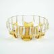 Pressed glass platter by Walther-Glas, geometric pattern, Germany, 1970s