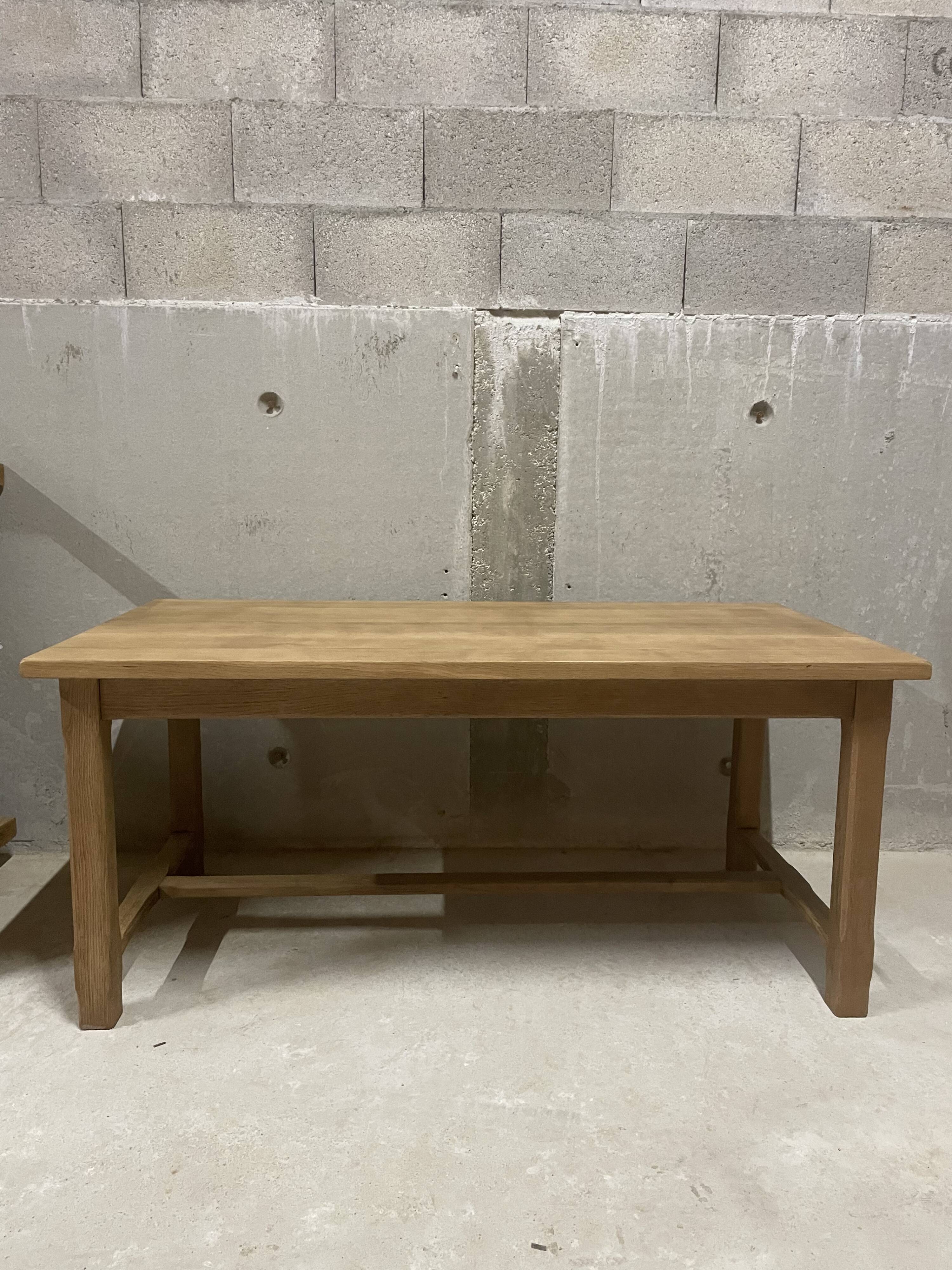 Solid oak farmhouse table