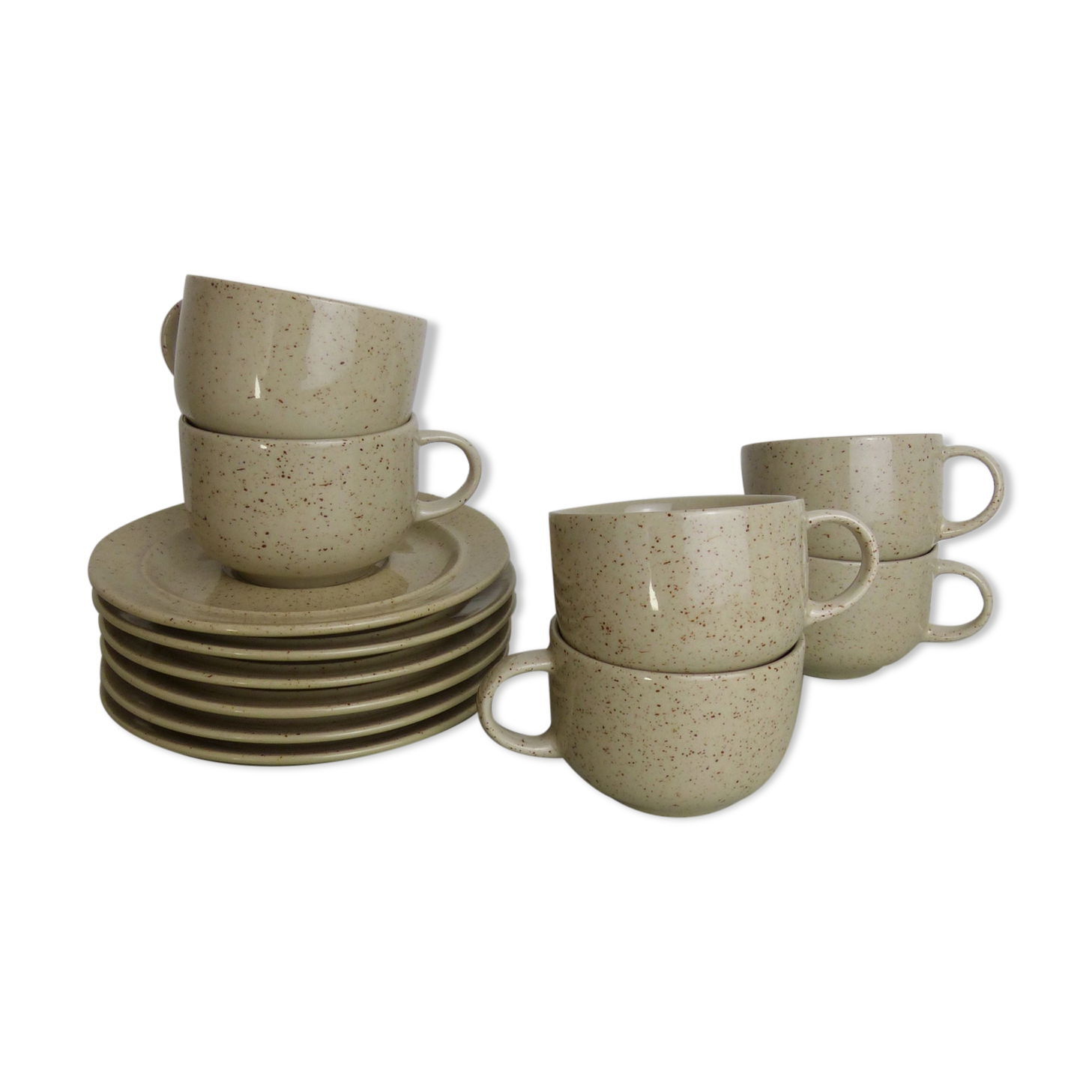 6 cups speckled sandstone