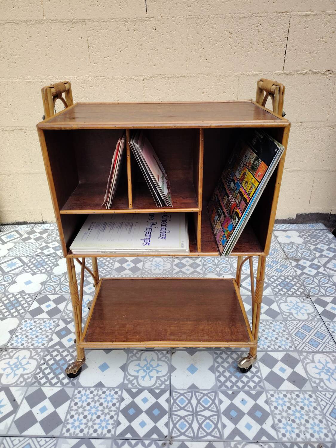 Vinyl storage trolley