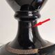 Robert Deschuytener - Baluster lamp - Black and gold ceramic - 1970s