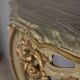 EARLY 20TH CENTURY BAROQUE-STYLE GOLDEN WOOD AND ONYX WALL CONSOLE TABLE