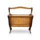 Vintage wooden and cane magazine rack