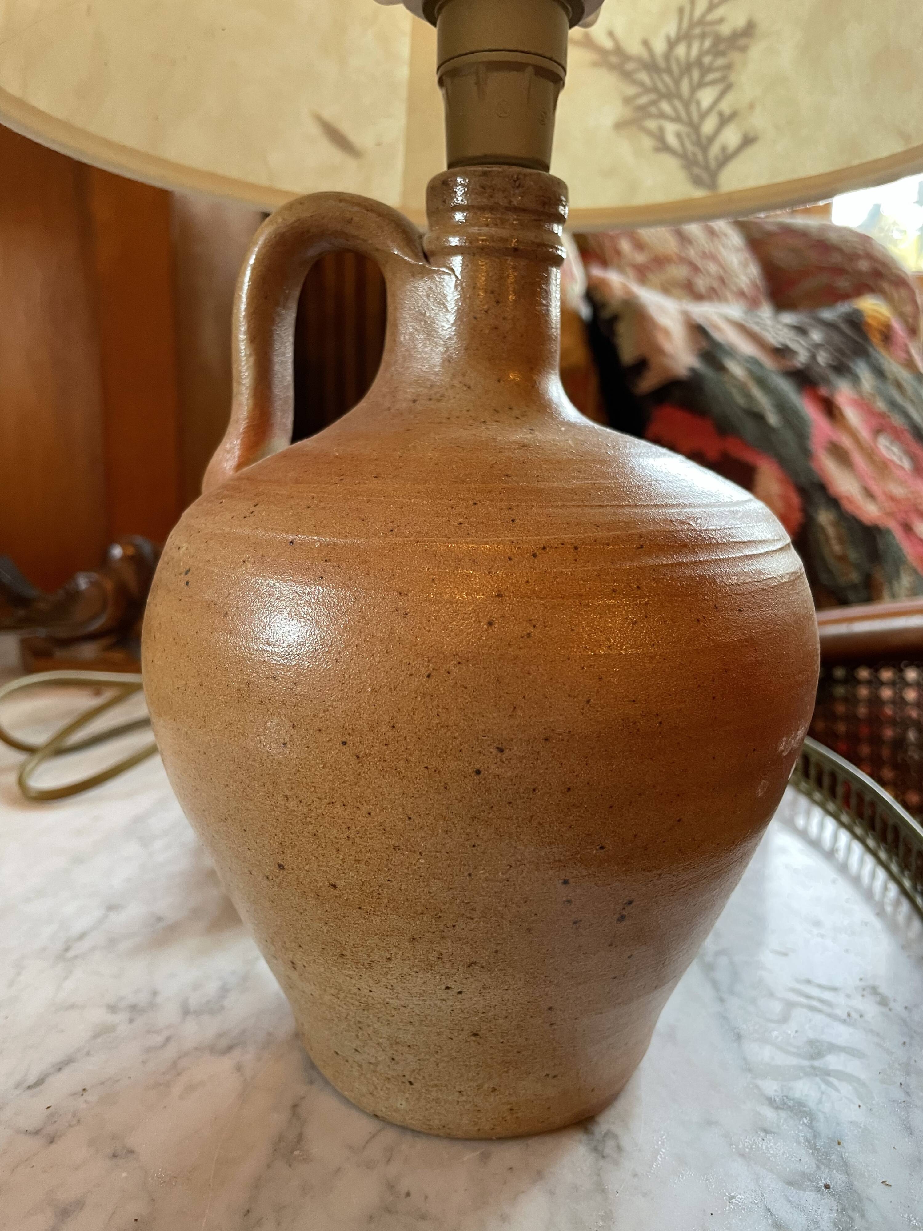 Vintage stoneware lamp