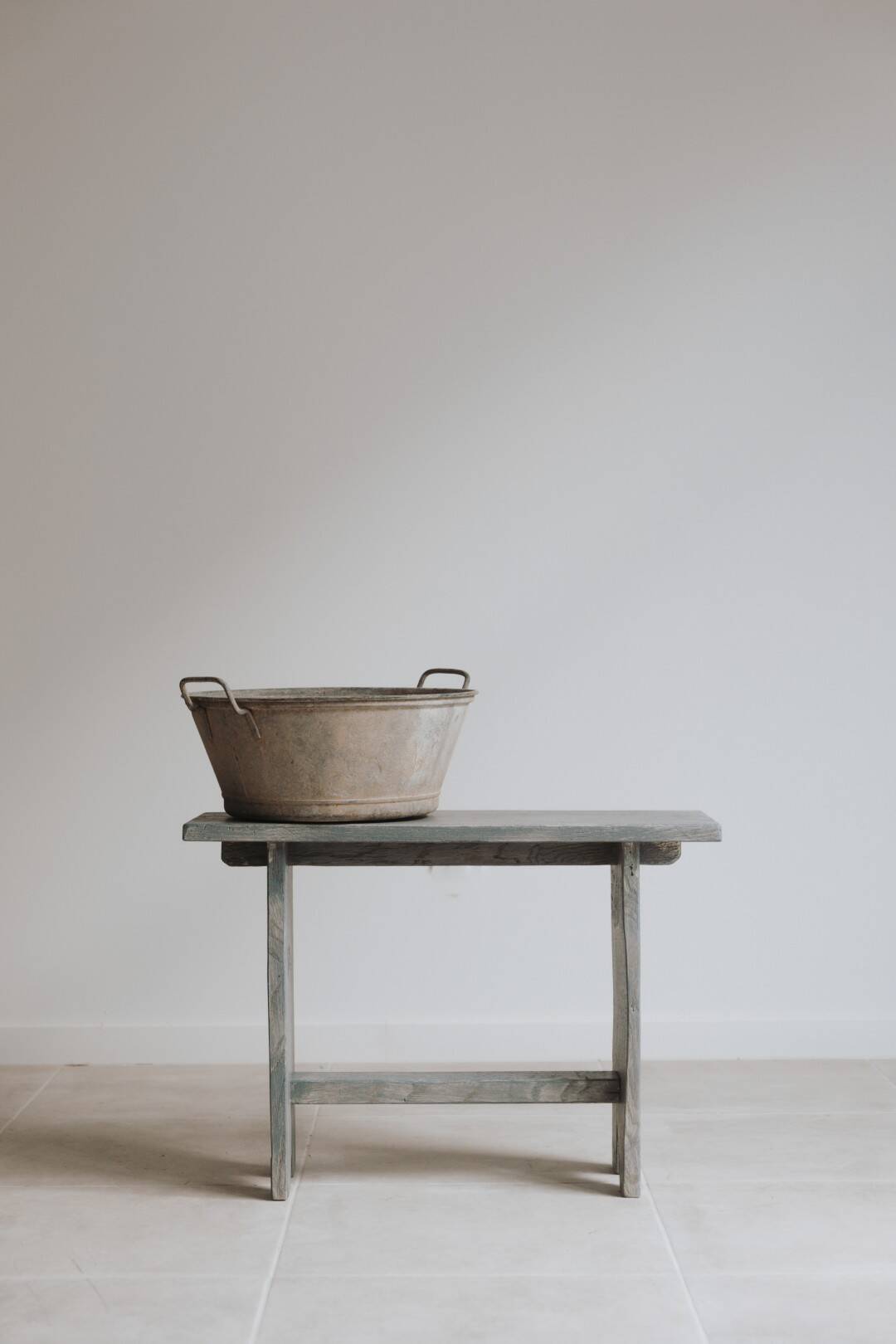 Petit Banc en chêne gris