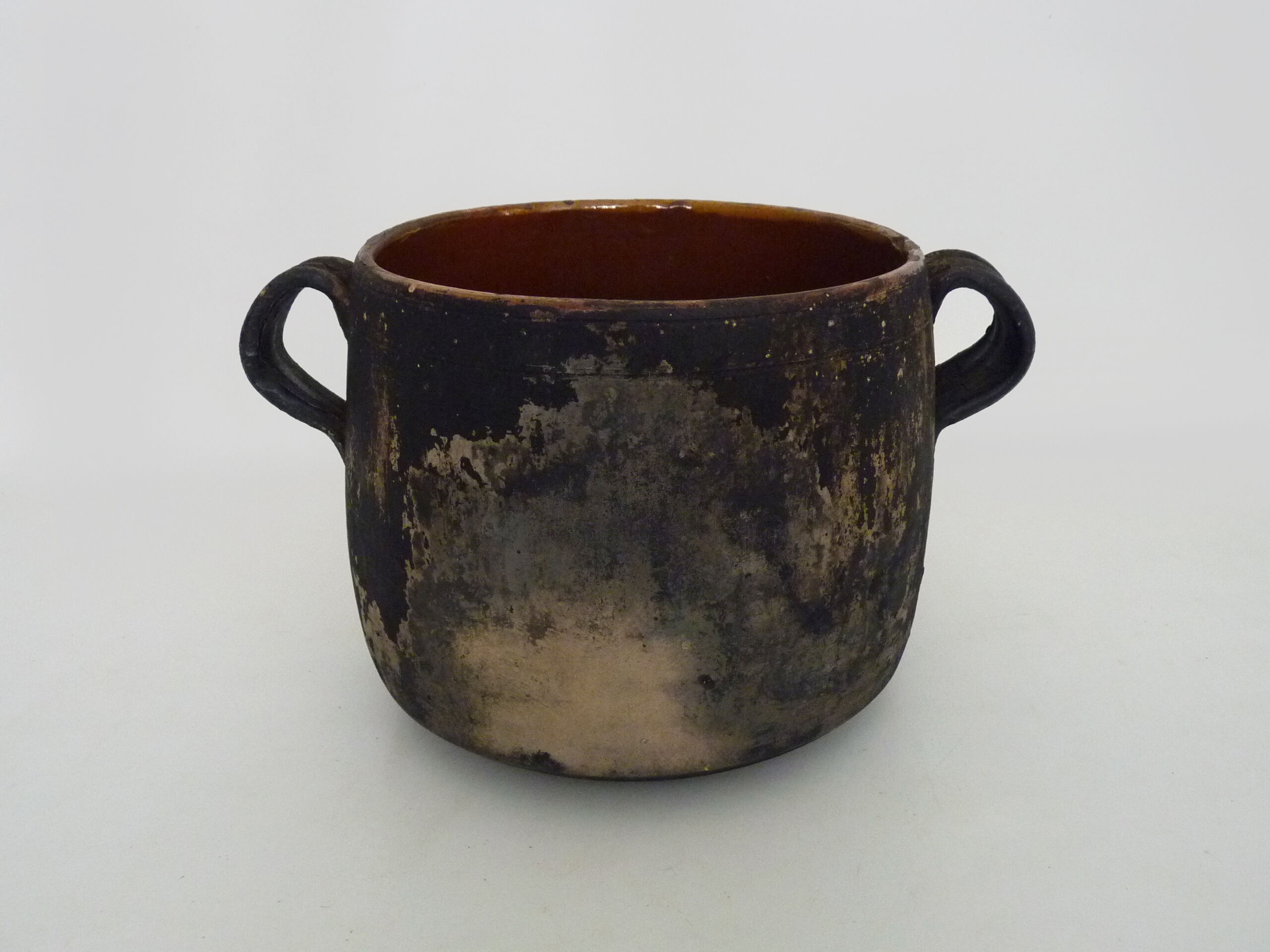 Pot de cuisson, cache pot en terre cuite,vernissé. JB Hughes Vallauris