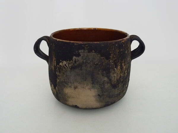 Pot de cuisson, cache pot en terre cuite,vernissé. JB Hughes Vallauris