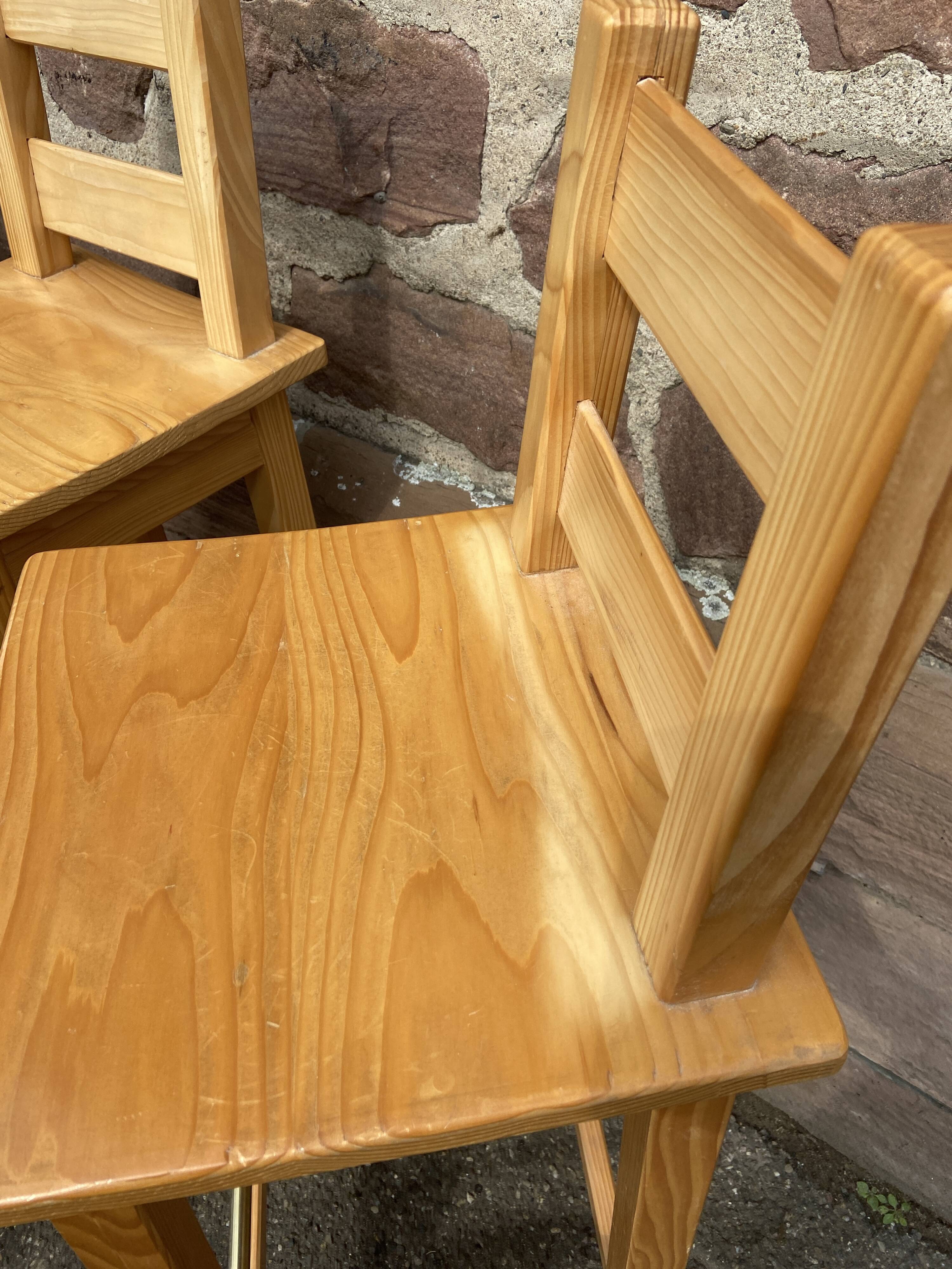 3 scandinavian design bar stools vintage pine