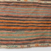 Pinstriped Pattern Vintage Kilim Rug, 201x227Cm