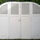 Arched shutters oak louvers H226xW277 4 leaves