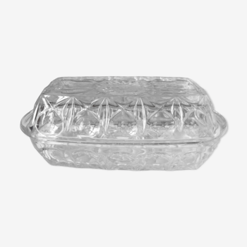 Butter dish from Reims in transparent glass