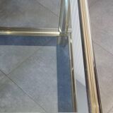 Vintage coffee table 1960s/1970s chrome and gold - Lancel house