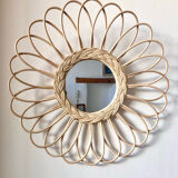 Vintage rattan mirror