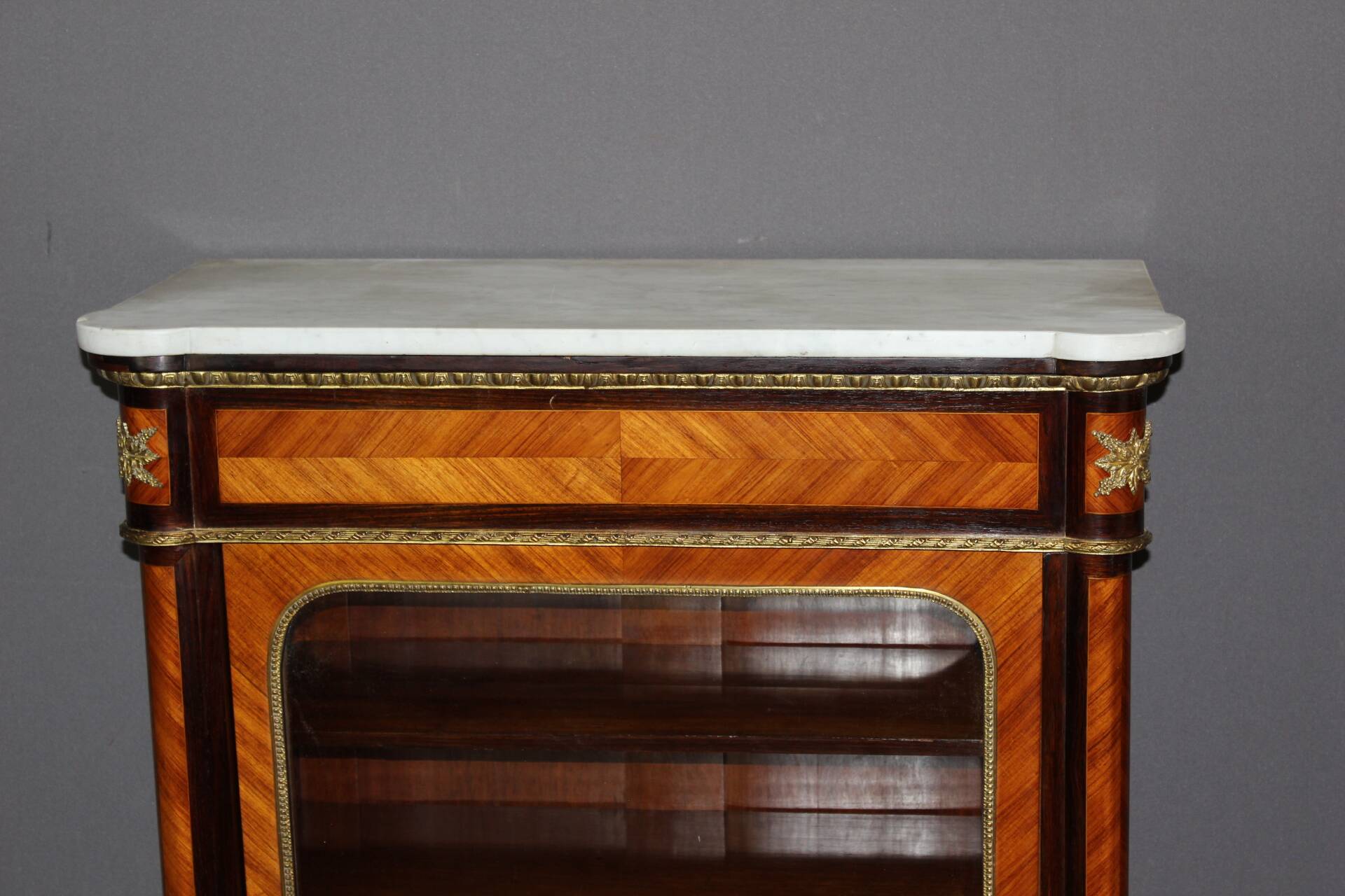 Napoleon III display cabinet in marquetry circa 1880