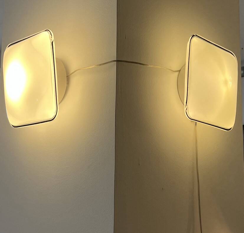 Appliques murales vintage Murano, années 1960, ensemble de 2