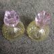 Pair of vintage floral candlesticks