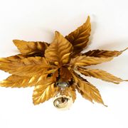 Rare large gold-plated Hans Kögl Florentine-style ceiling or wall lamp from