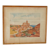 Watercolor view of Cadaqués