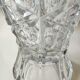 Vintage design vase in crystal. faceted patterns, braces. flared neck